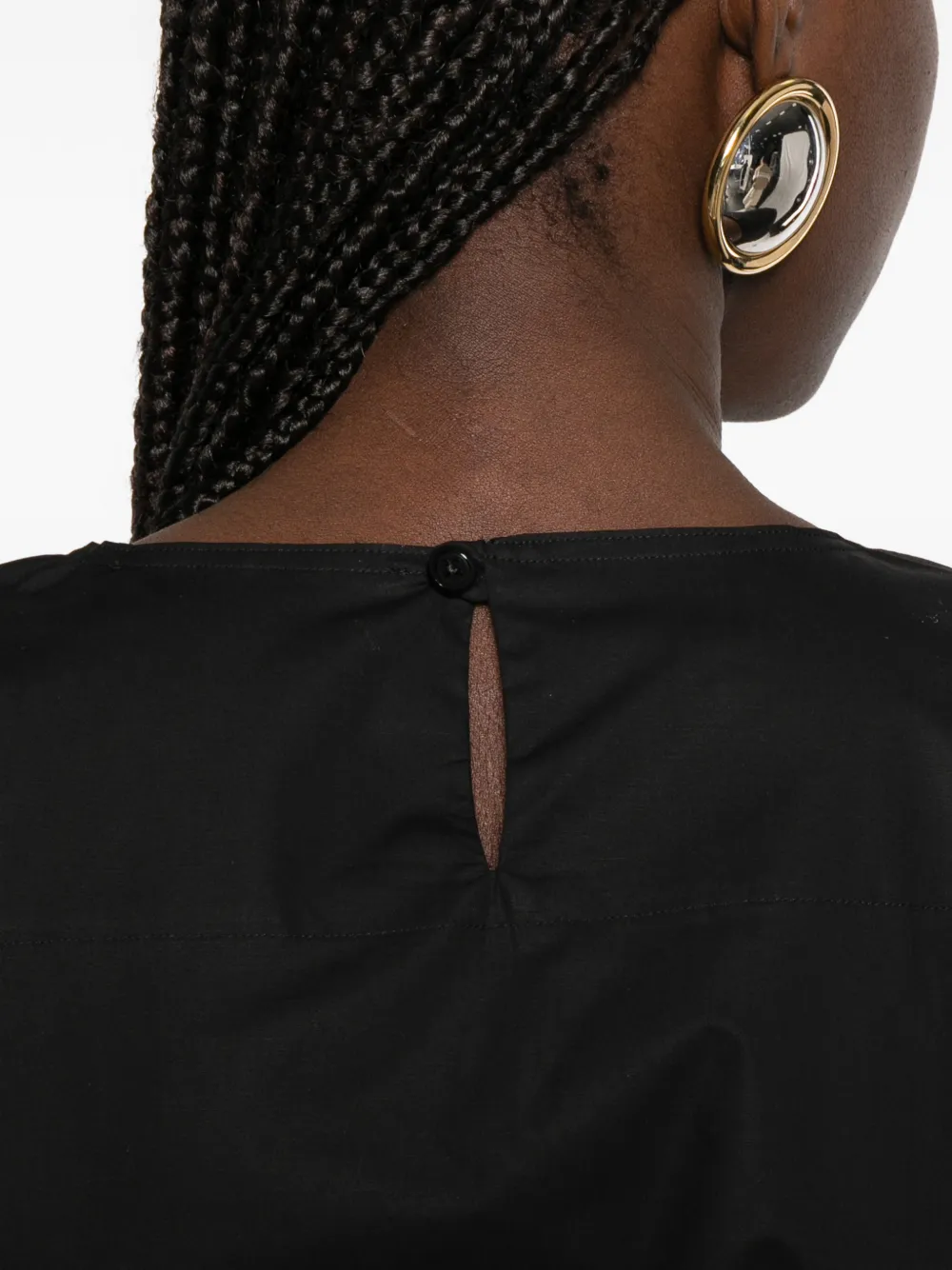 THELATEST Dean blouse met korte mouwen Zwart