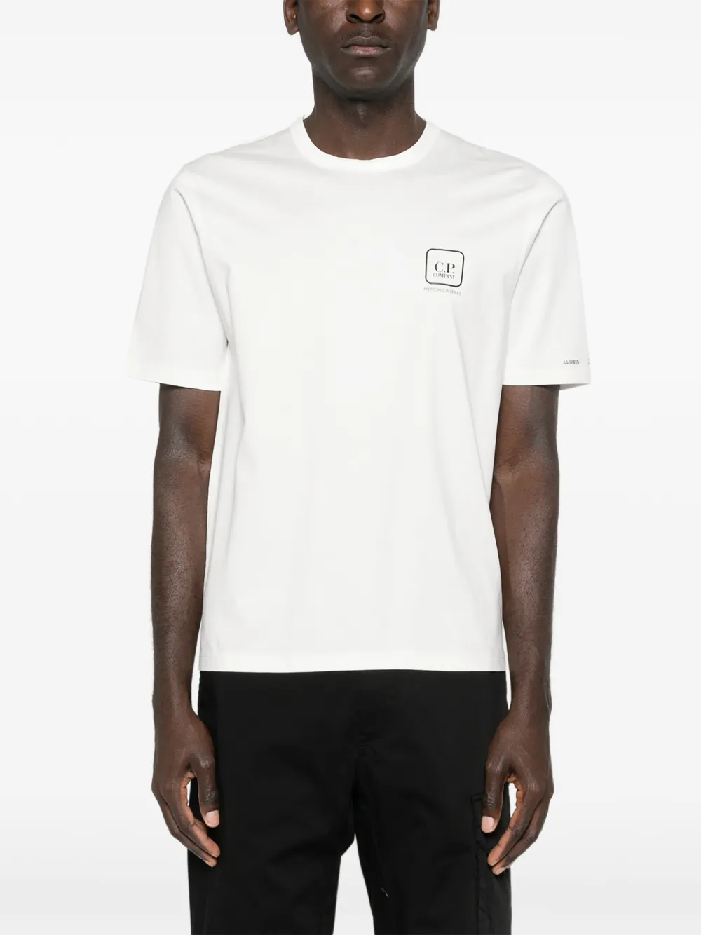 C.P. Company Metropolis Series gemerceriseerd jersey T-shirt met print en korte mouwen Wit
