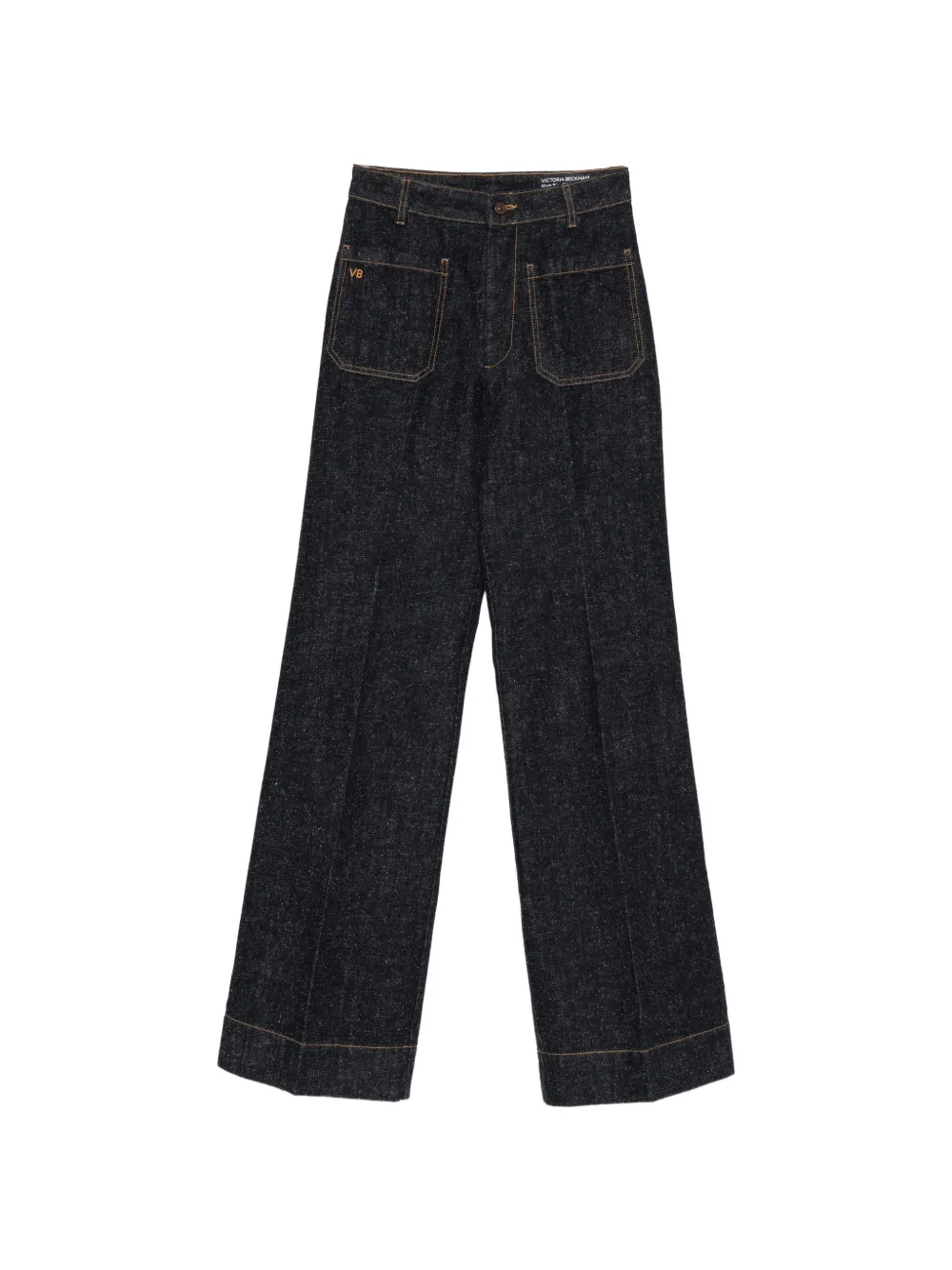 Victoria Beckham Alina logo-patch jeans - Blu
