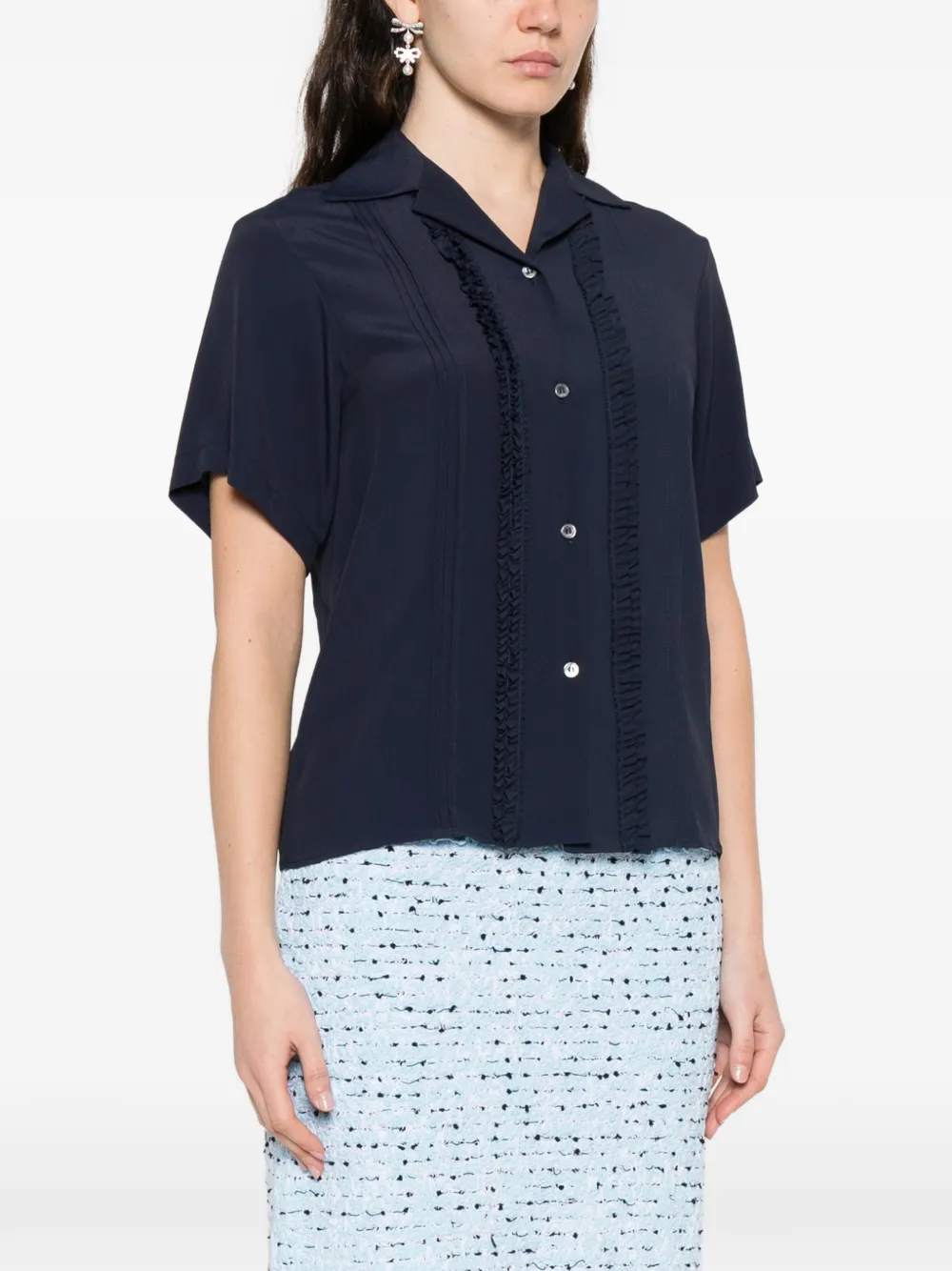  Nº21 Buttoned Trim Shirt - Blue 