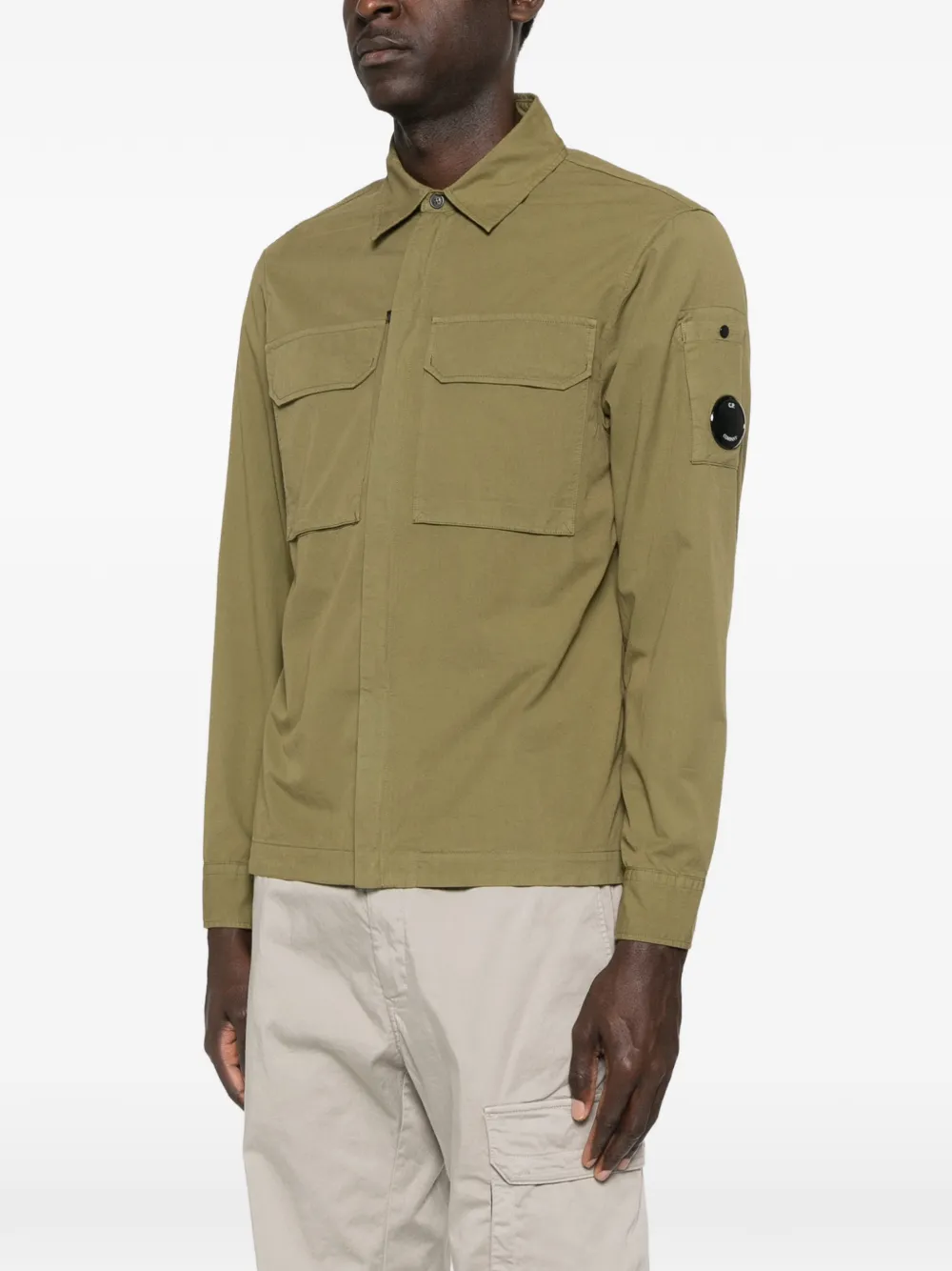 C.P. Company Shirtjack met opgestikte zak Groen