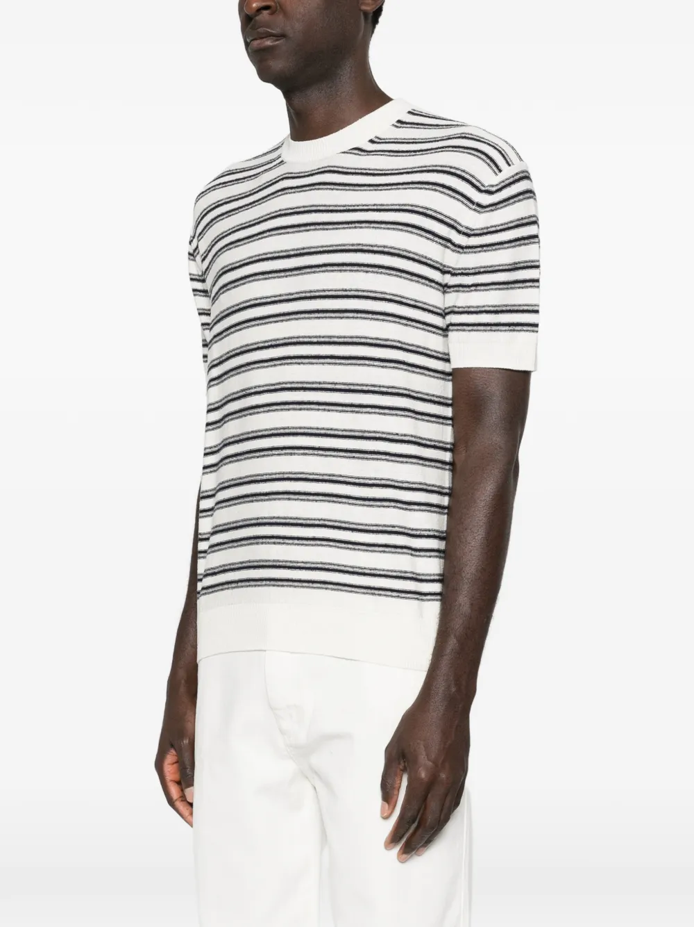 Paolo Pecora Gestreept T-shirt Wit