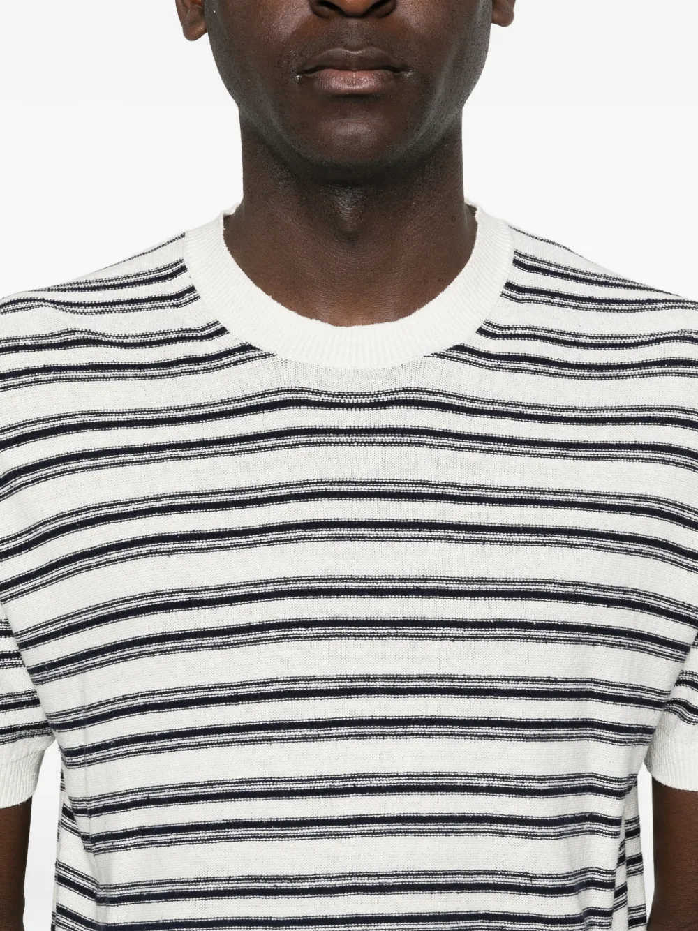 Paolo Pecora Gestreept T-shirt Wit