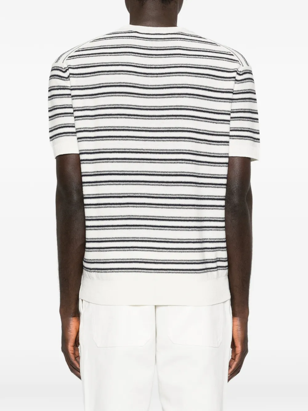Paolo Pecora Gestreept T-shirt Wit