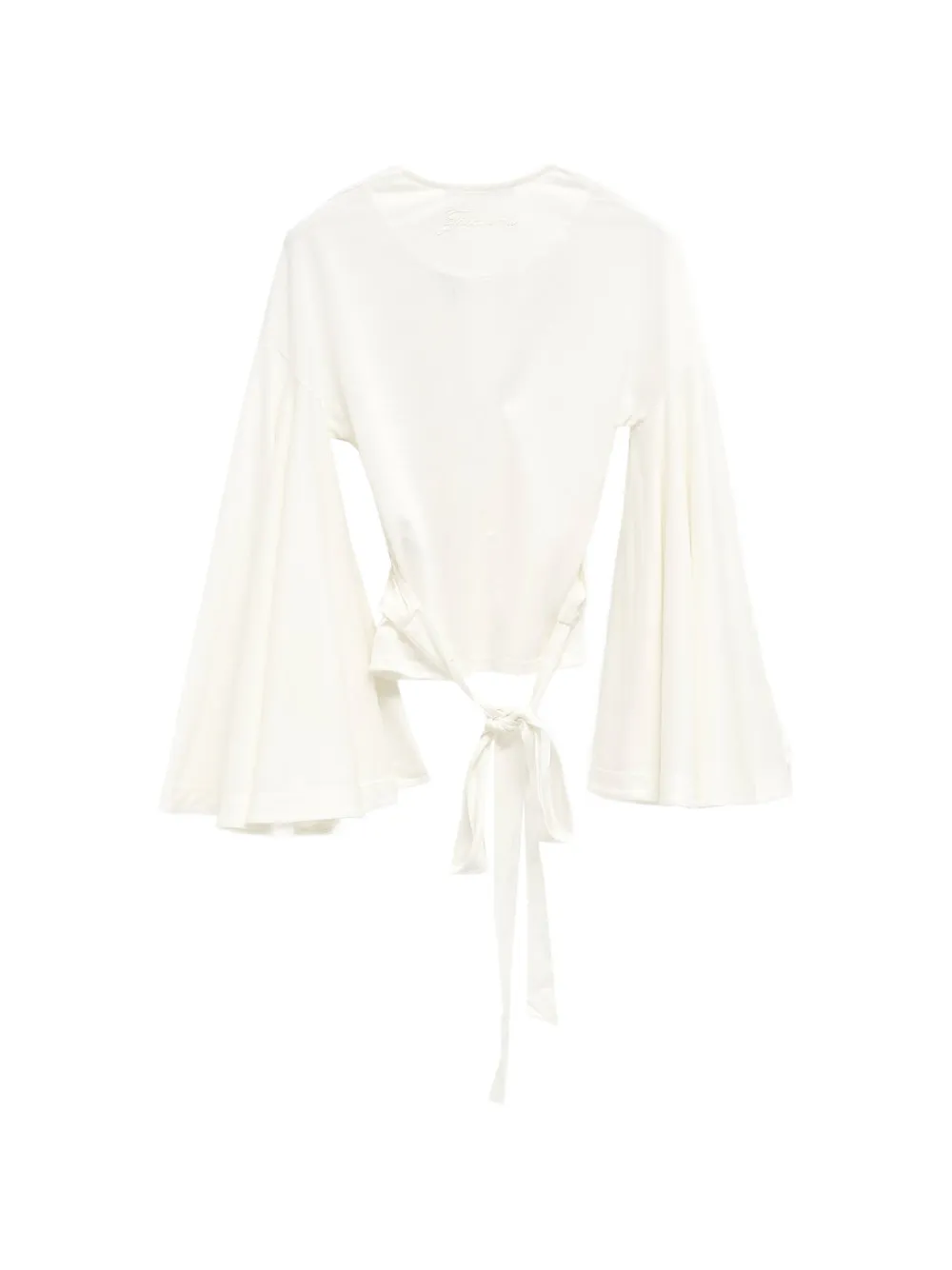  Jacquemus Long-sleeved Tie Blouse - Neutrals 