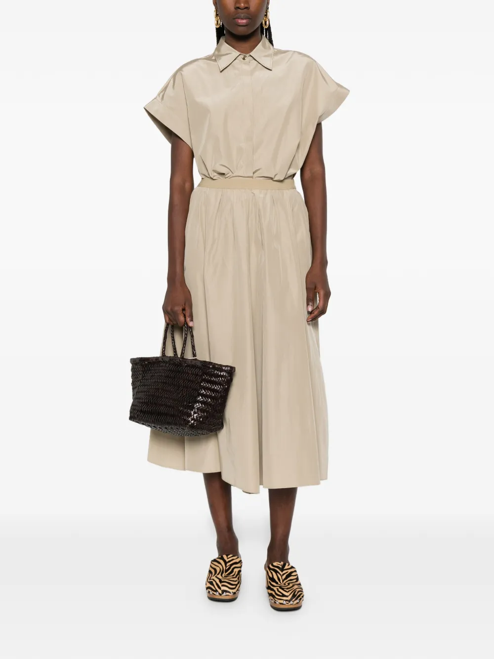  Forte Forte Pleated Midi Skirt - Neutrals 