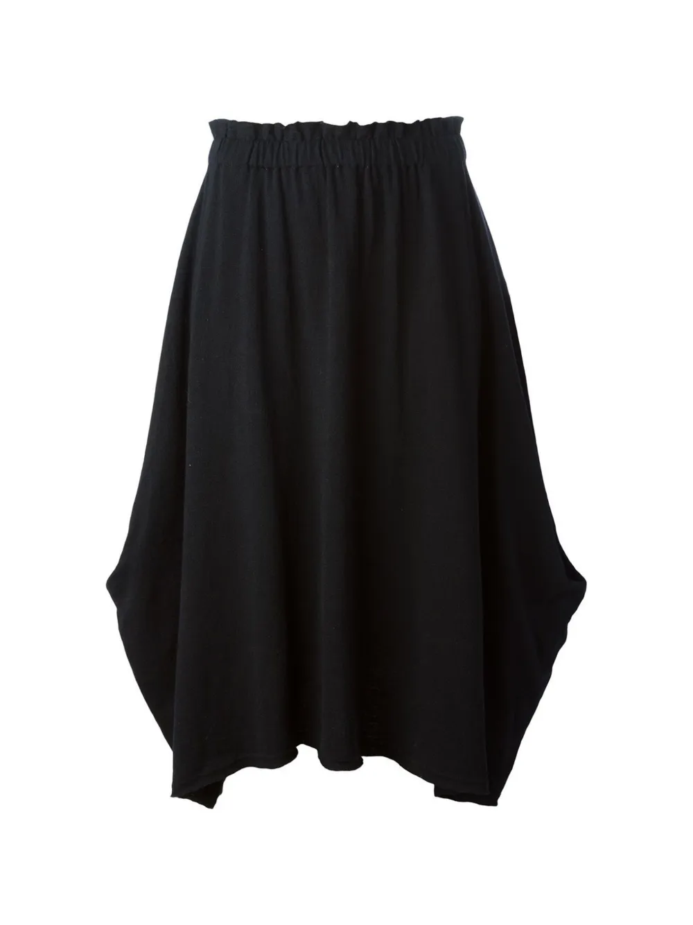 Comme Des Gar&ccedil;ons balloon asymmetric midi skirt - Zwart