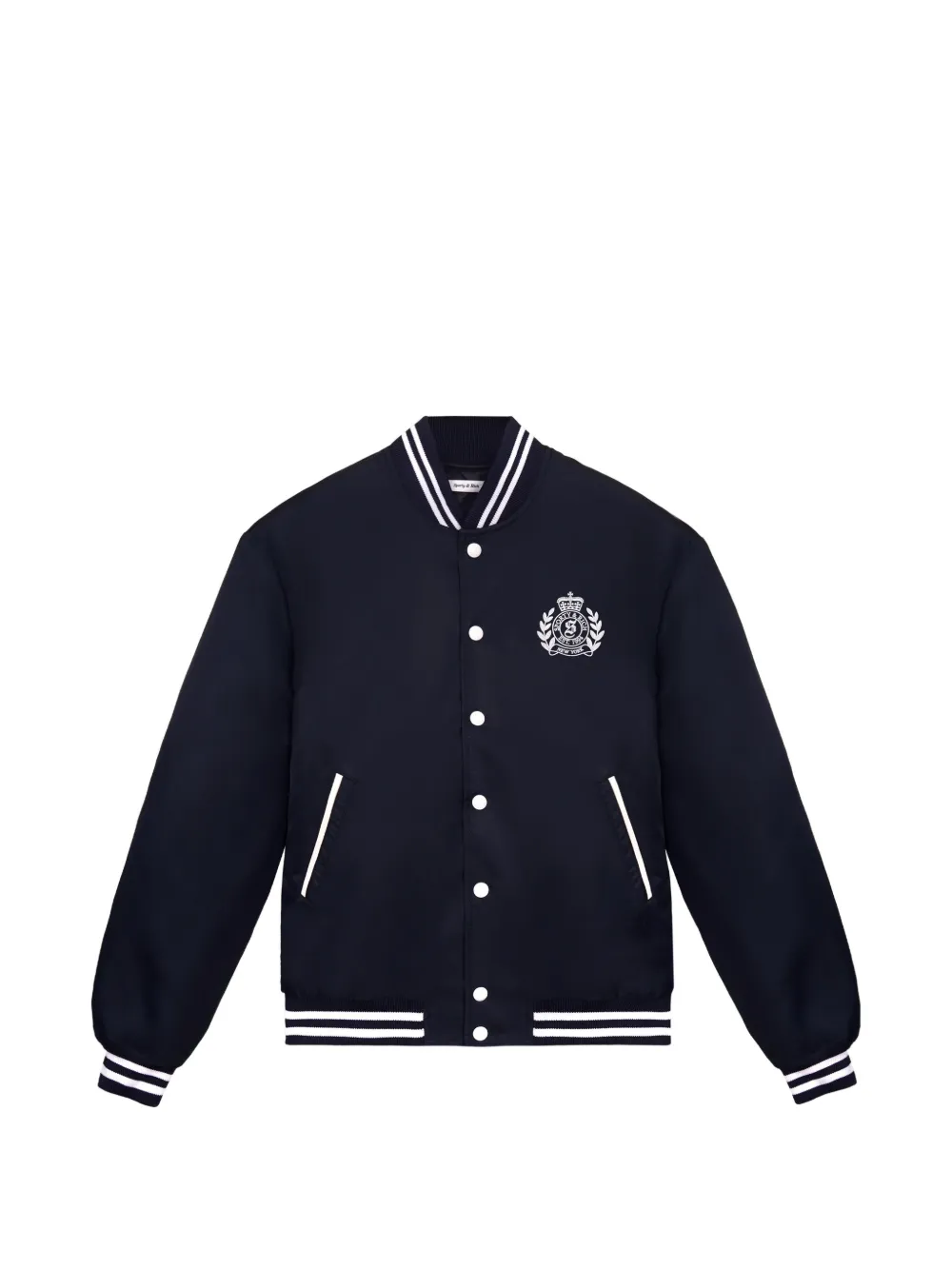 Sporty & Rich cres-detail bomber jacket - Blue