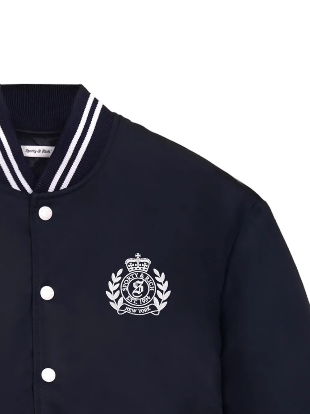 Sporty & Rich Bomberjack met kralen detail Blauw
