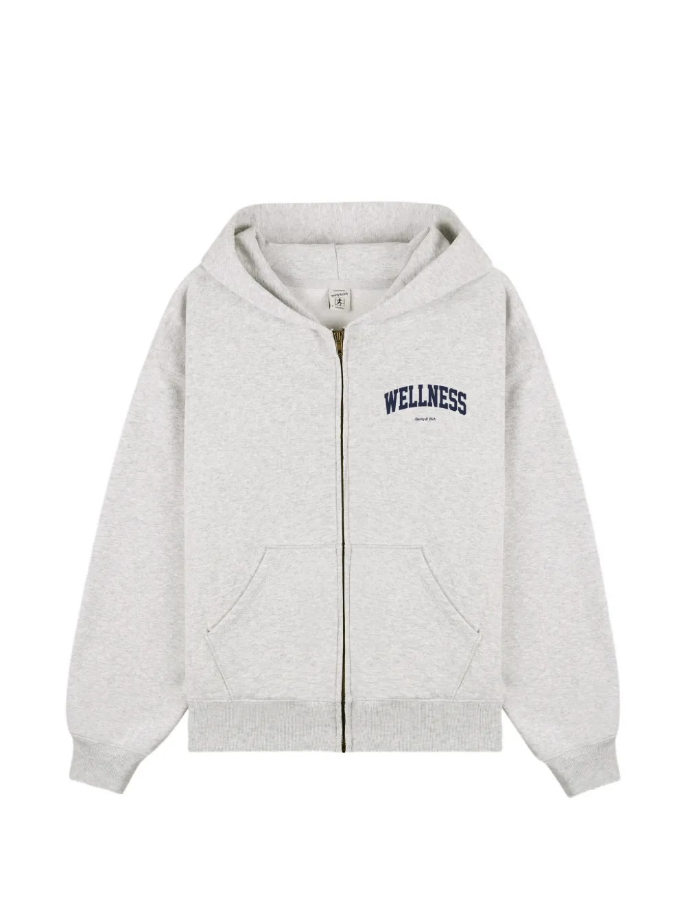 Sporty & Rich long-sleeve zip-up hoodie - Grey