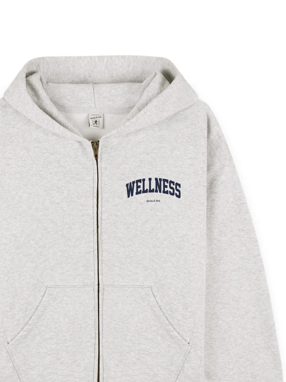 Sporty & Rich Hoodie met rits Grijs