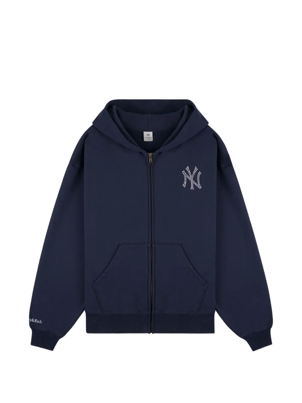 Sporty & Rich zip-up logo-detail hoodie