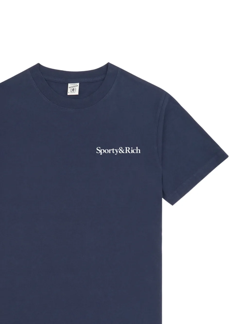 Sporty & Rich T-shirt met korte mouwen en logodetail Blauw