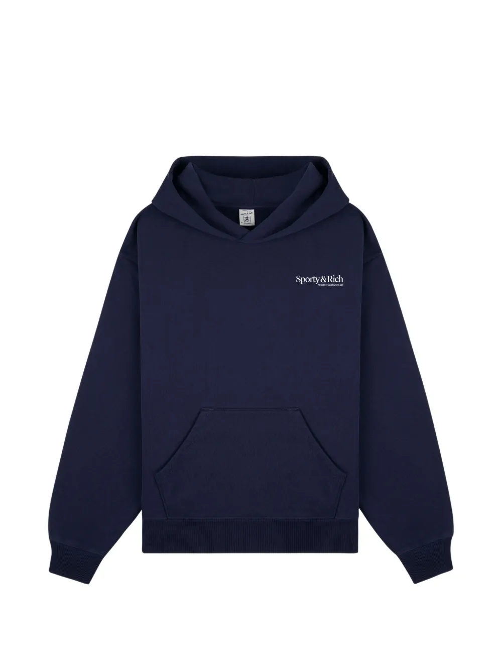 Sporty & Rich logo-detail hoodie - Blue