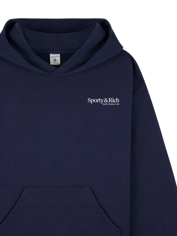 Sporty & Rich logo-detail Hoodie | Blue | FARFETCH