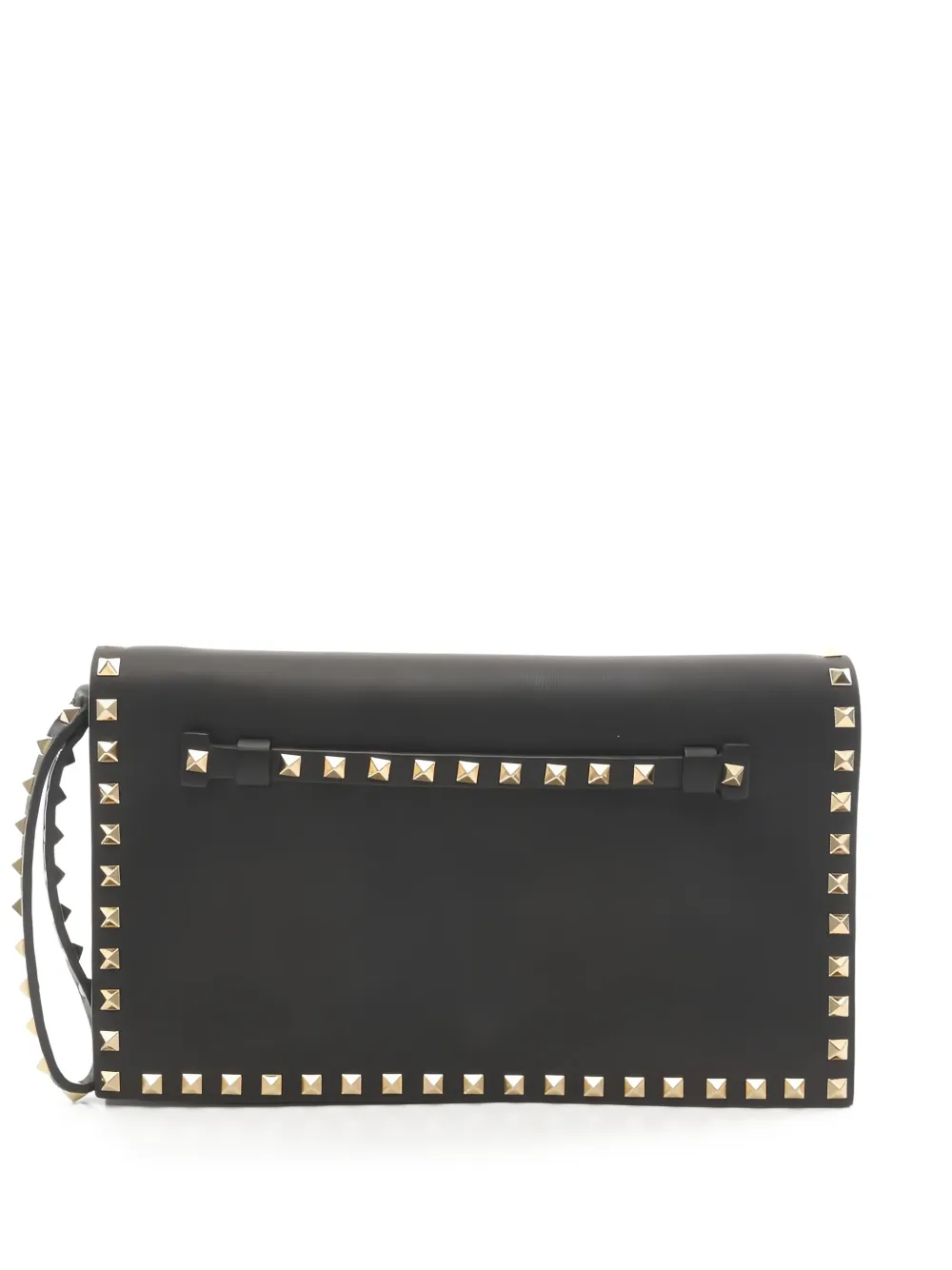 Valentino Garavani Pre-Owned 2010s Rockstud leather clutch bag - Nero