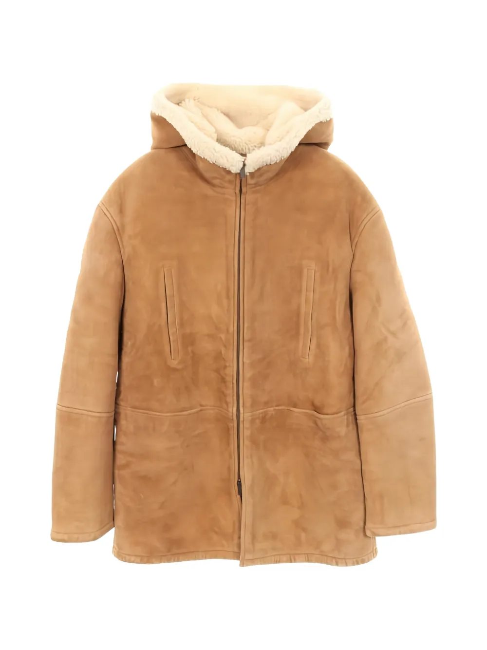 Saint Laurent Pre-Owned 2010s hooded suede coat - Marrone