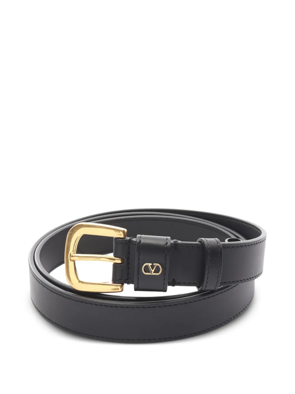 Valentino Garavani Pre-Owned 2020s logo leather belt - Nero