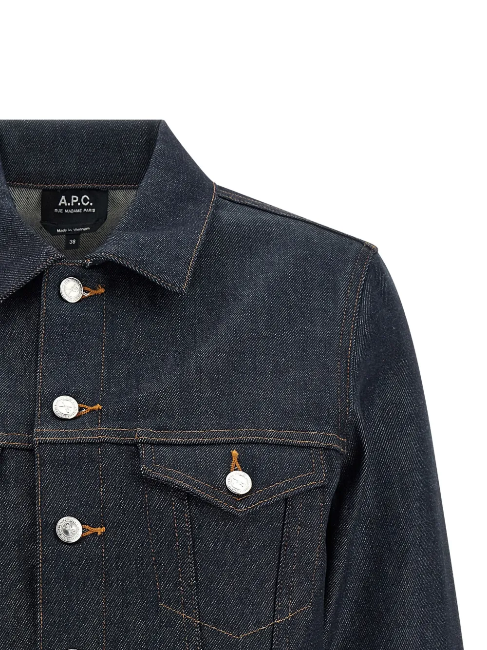 A.P.C. Dion jack met contrasterende stiksels Blauw