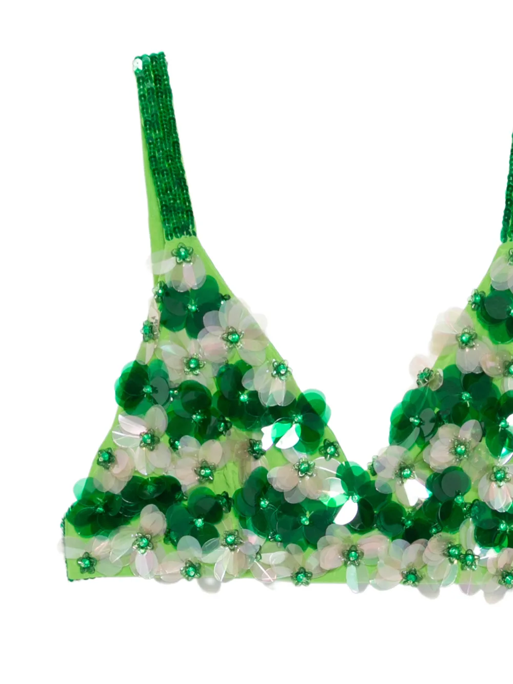  P.a.r.o.s.h. Sequin-embellished Top - Green 