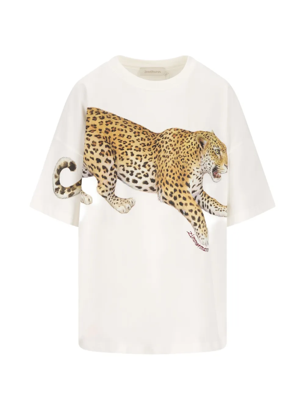 ZIMMERMANN leopard-print T-shirt - Bianco
