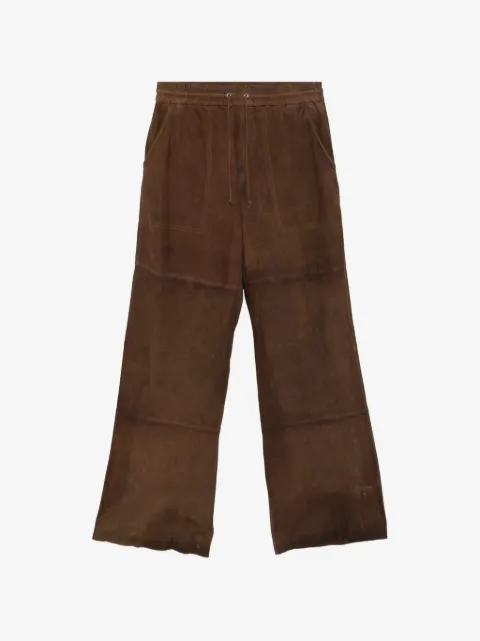 P.A.R.O.S.H. drawstring suede trousers
