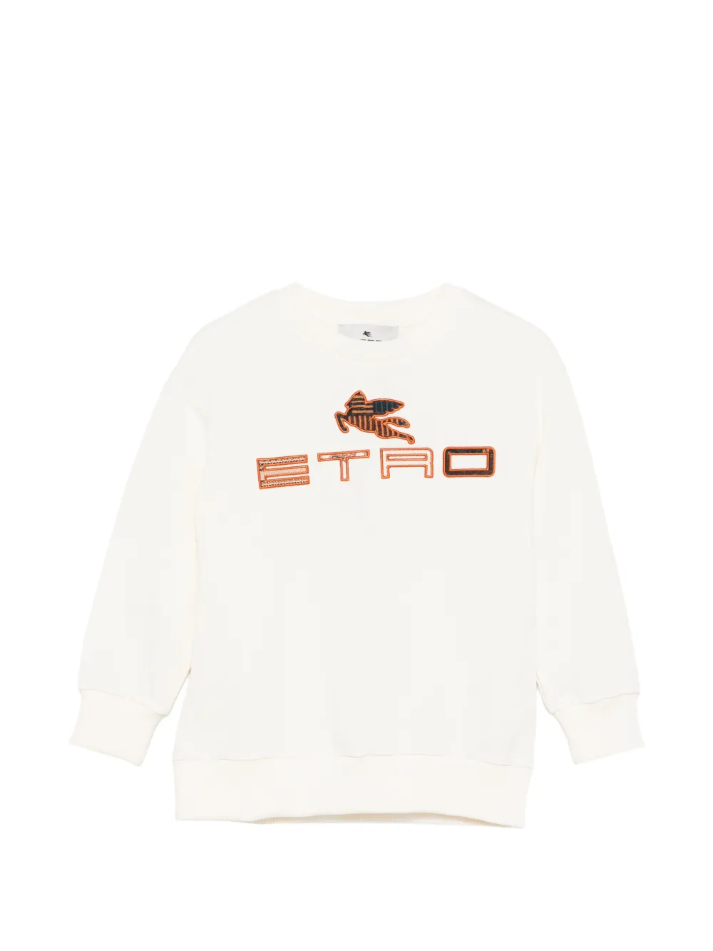 ETRO KIDS embroidered logo sweatshirt - Toni neutri