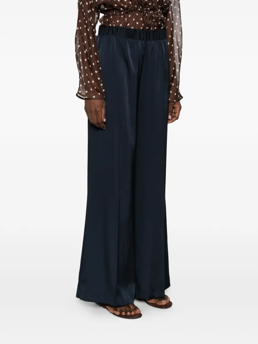  P.a.r.o.s.h. Elastic-waist Palazzo Pants - Blue 