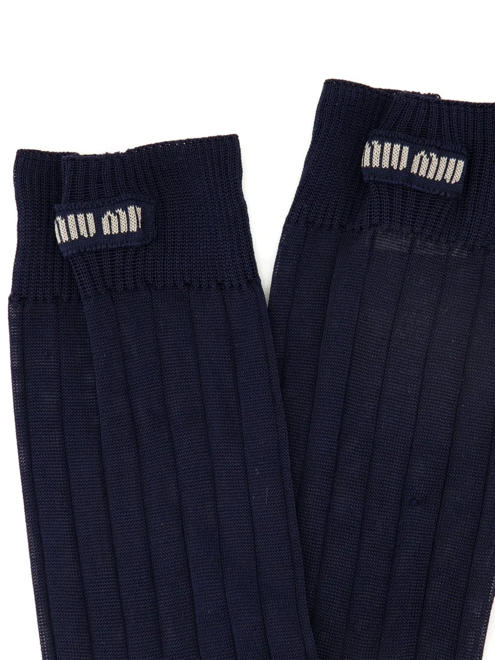 Miu Zijden sokken Blauw