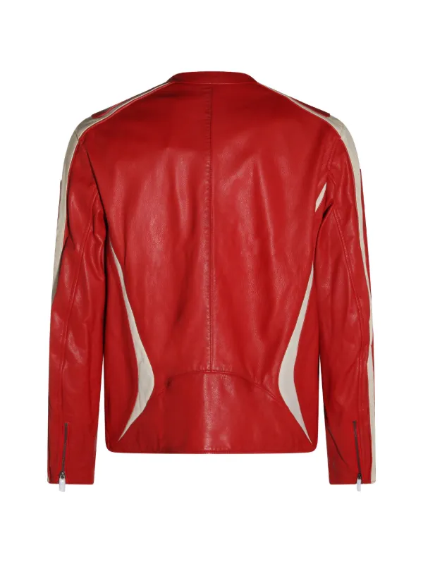 Diesel Adam Biker Jacket | Red | FARFETCH