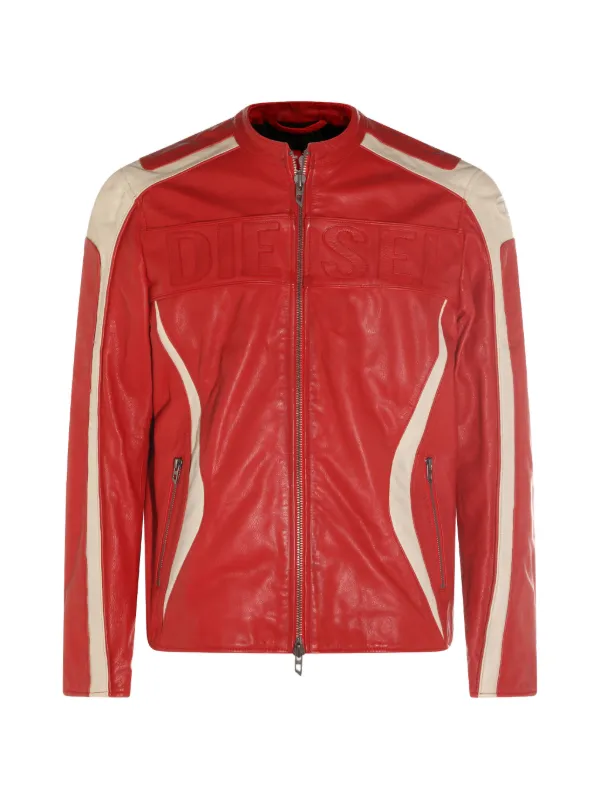 Diesel Adam Biker Jacket | Red | FARFETCH