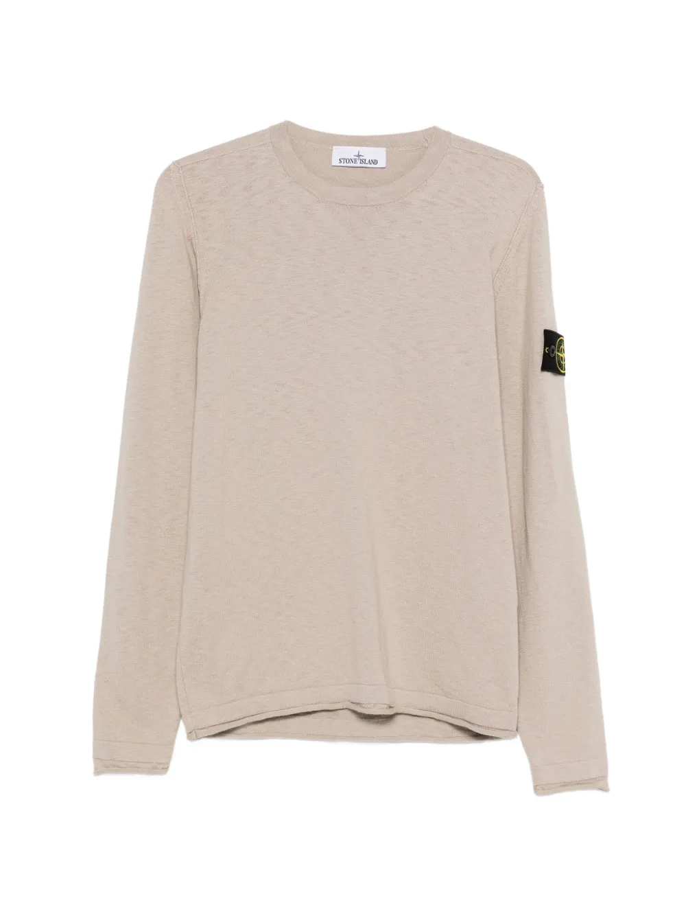 Stone Island Compass-motif crew-neck sweater - Nude