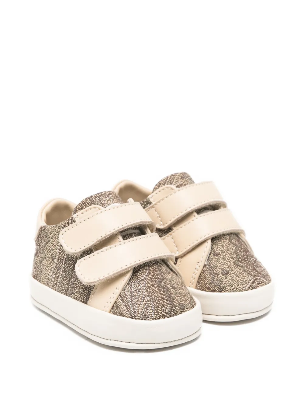 ETRO KIDS patterned strap sneakers - Marrone