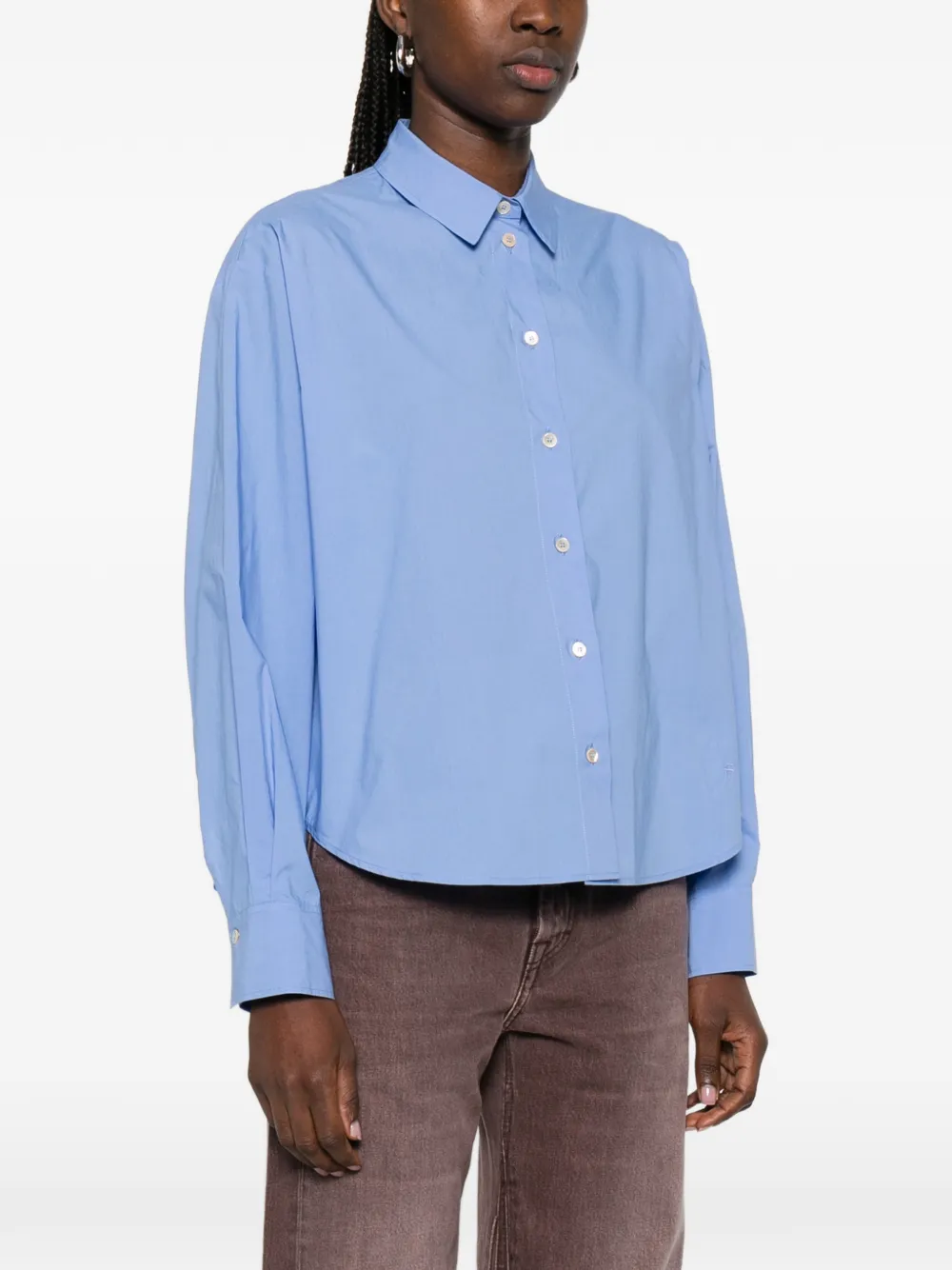 Forte Boxy blouse Blauw