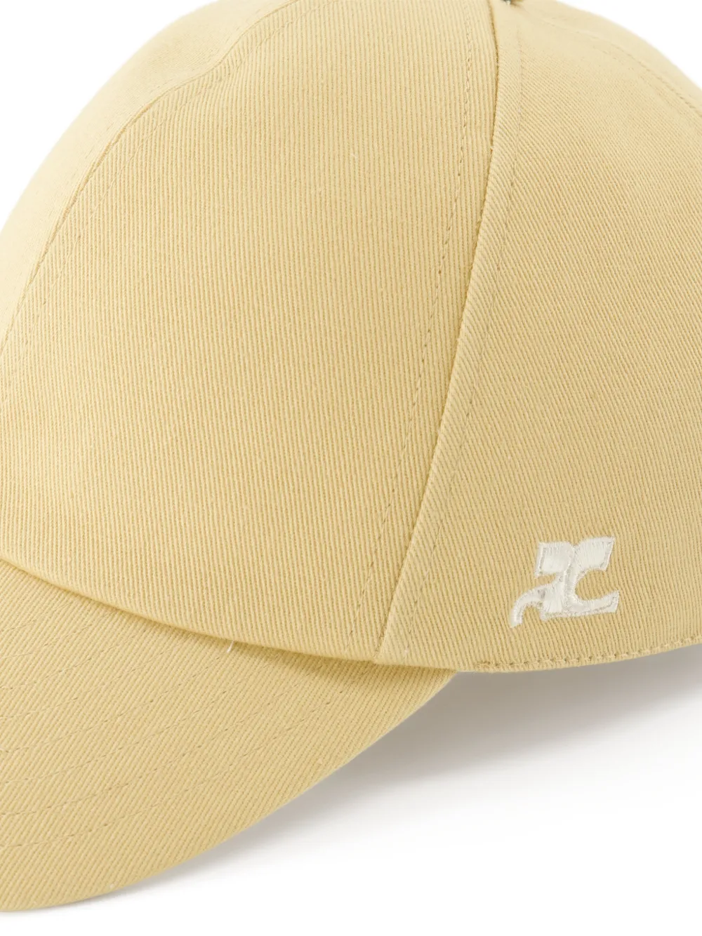 Courrèges Honkbalpet met logopatch Beige