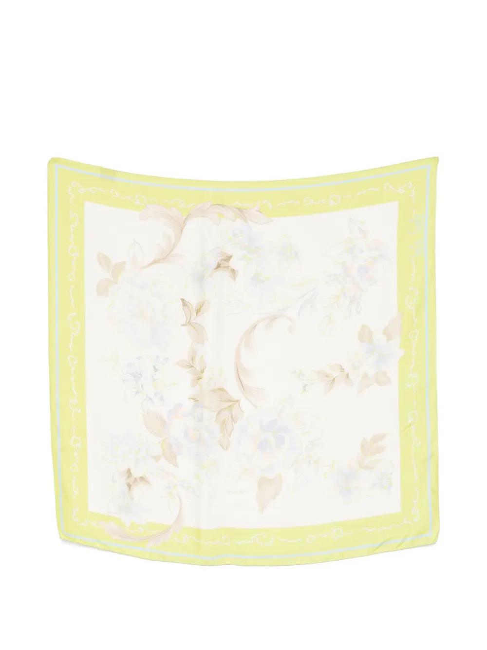 Forte Forte floral-print twill scarf - Nude