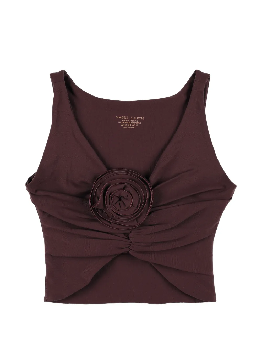 Magda Butrym rose-detail top - Rosso