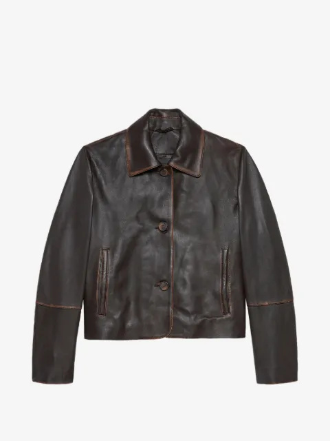 Studio Ar cropped leather jacket