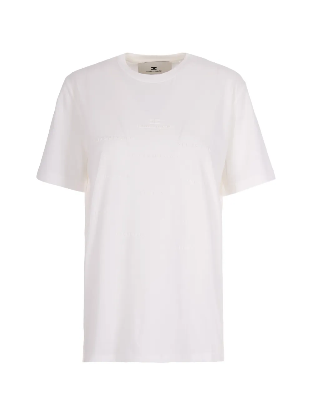 Elisabetta Franchi logo-embossed T-shirt - Bianco