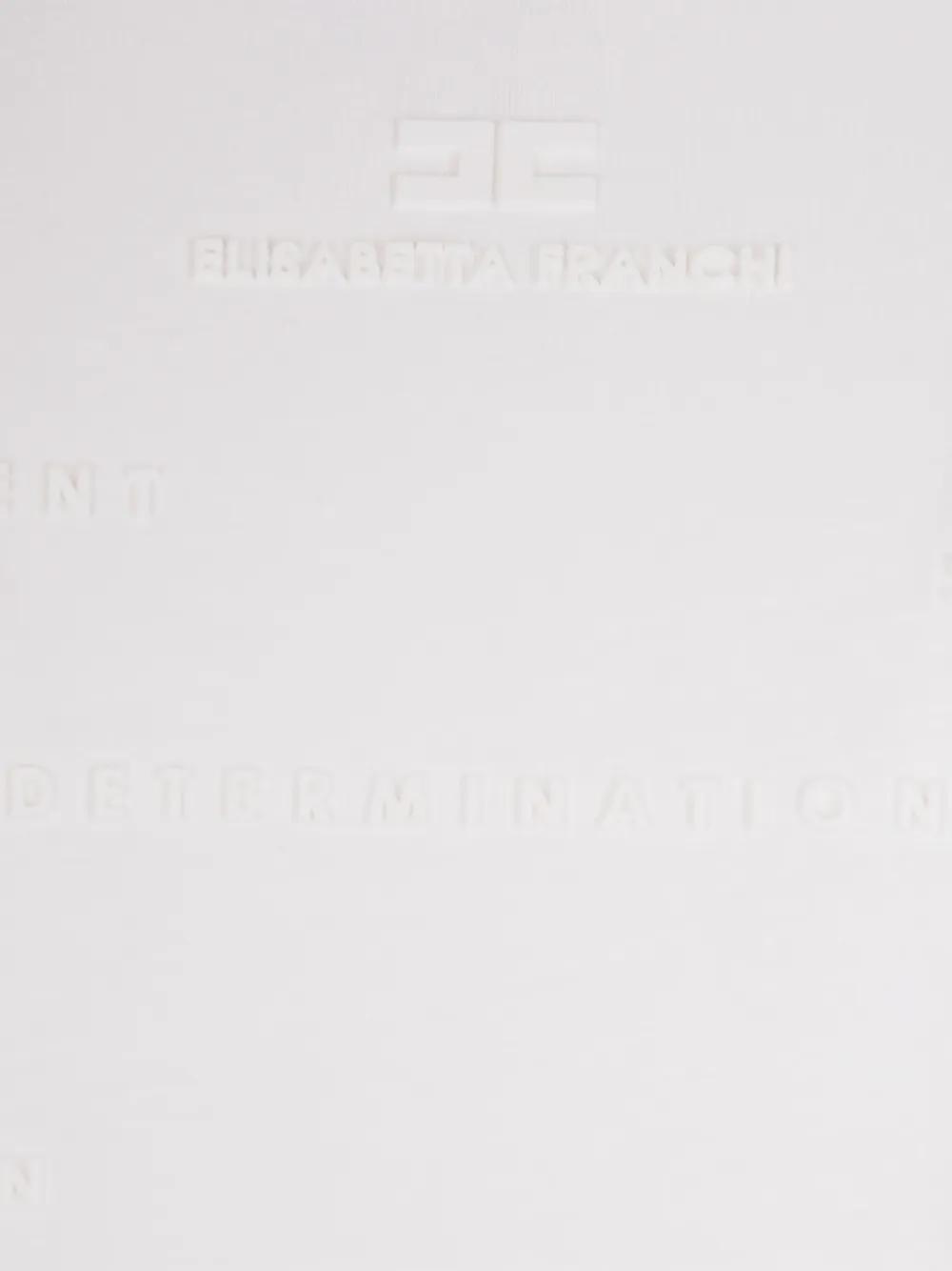 Elisabetta Franchi T-shirt met logo-reliëf Wit