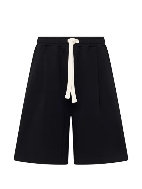 Laneus patch pocket fleece shorts