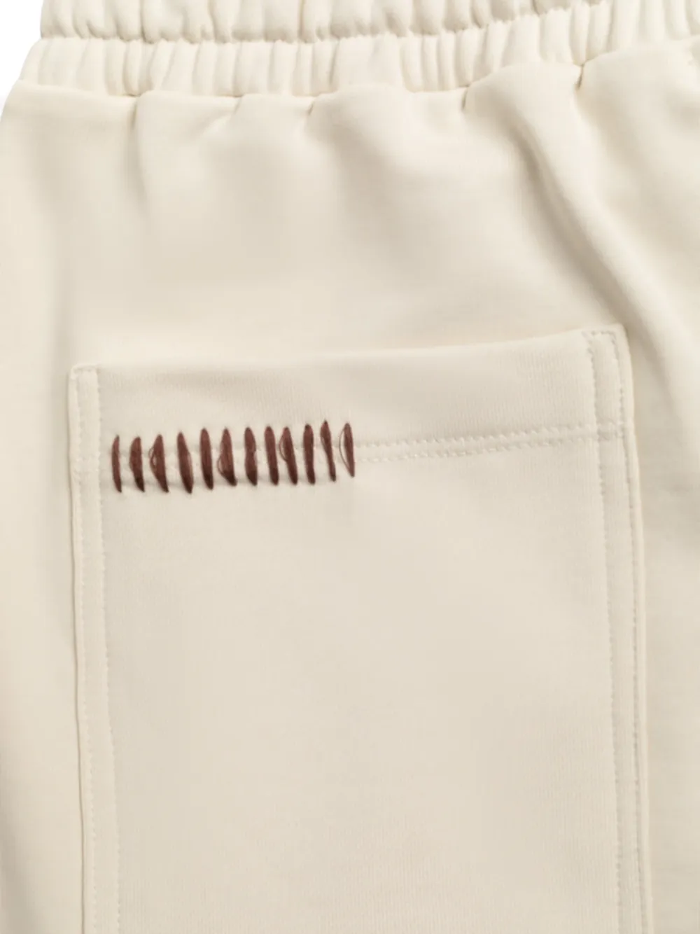  Laneus Fleece Drawstring Shorts - Neutrals 