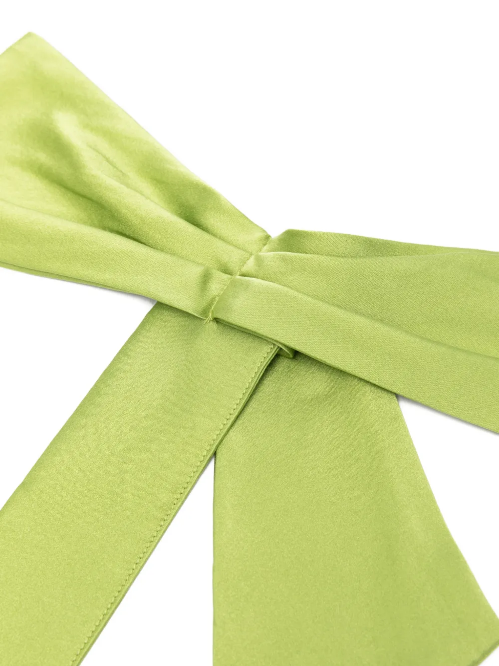  Forte Forte Satin Bow Scarf - Green 