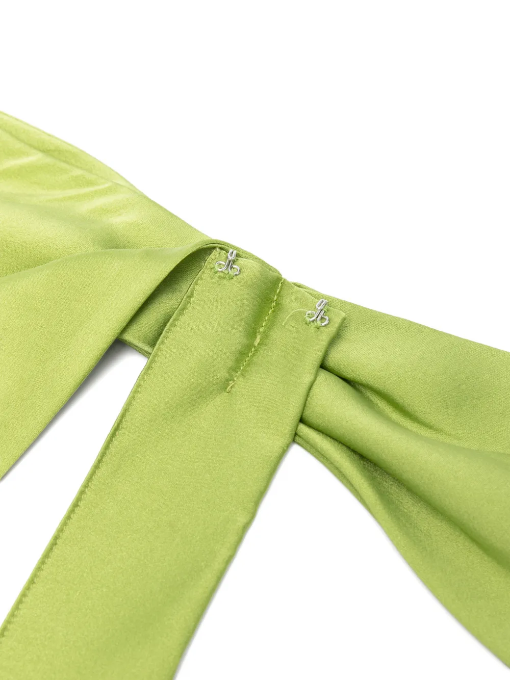  Forte Forte Satin Bow Scarf - Green 