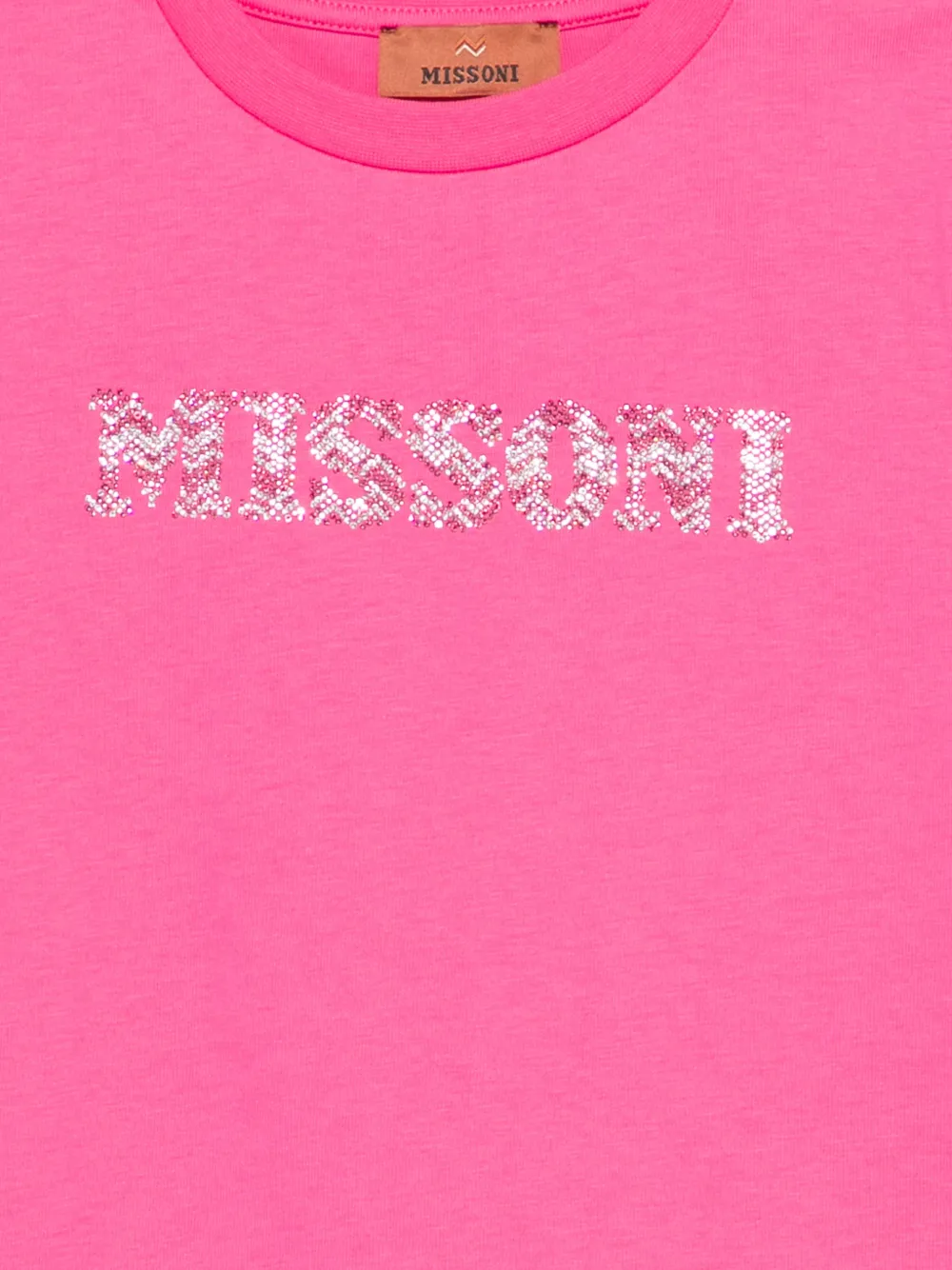 Missoni Kids T-shirt verfraaid met logo Roze