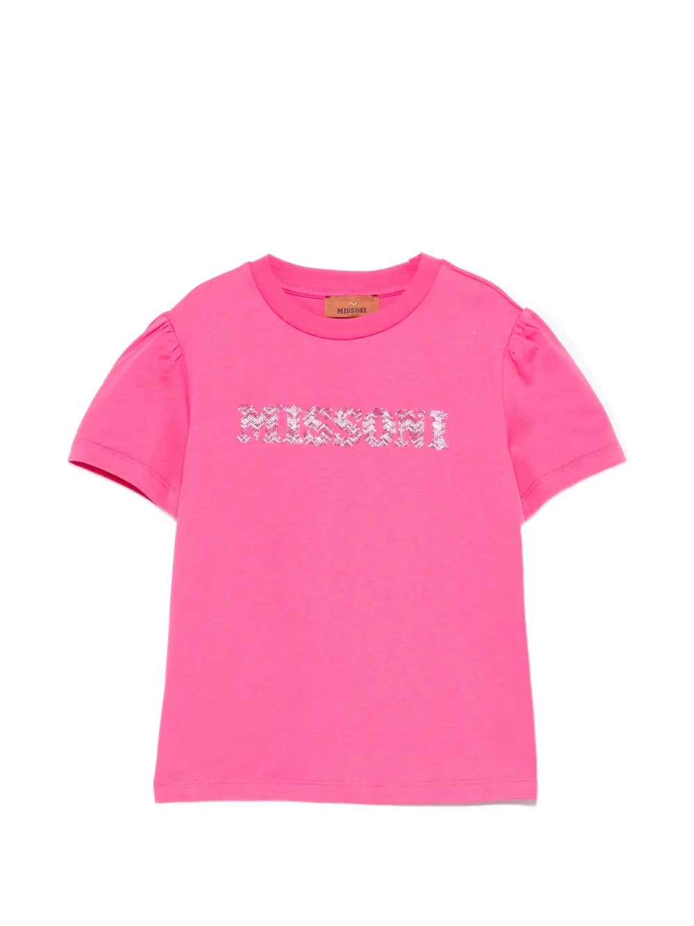 Missoni Kids logo-embellished T-shirt - Rosa