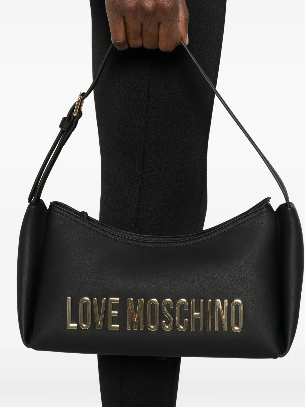 Love Moschino Schoudertas met logo Zwart