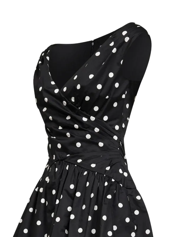 Self-Portrait ポルカドット ドレス | ブラック | FARFETCH JP