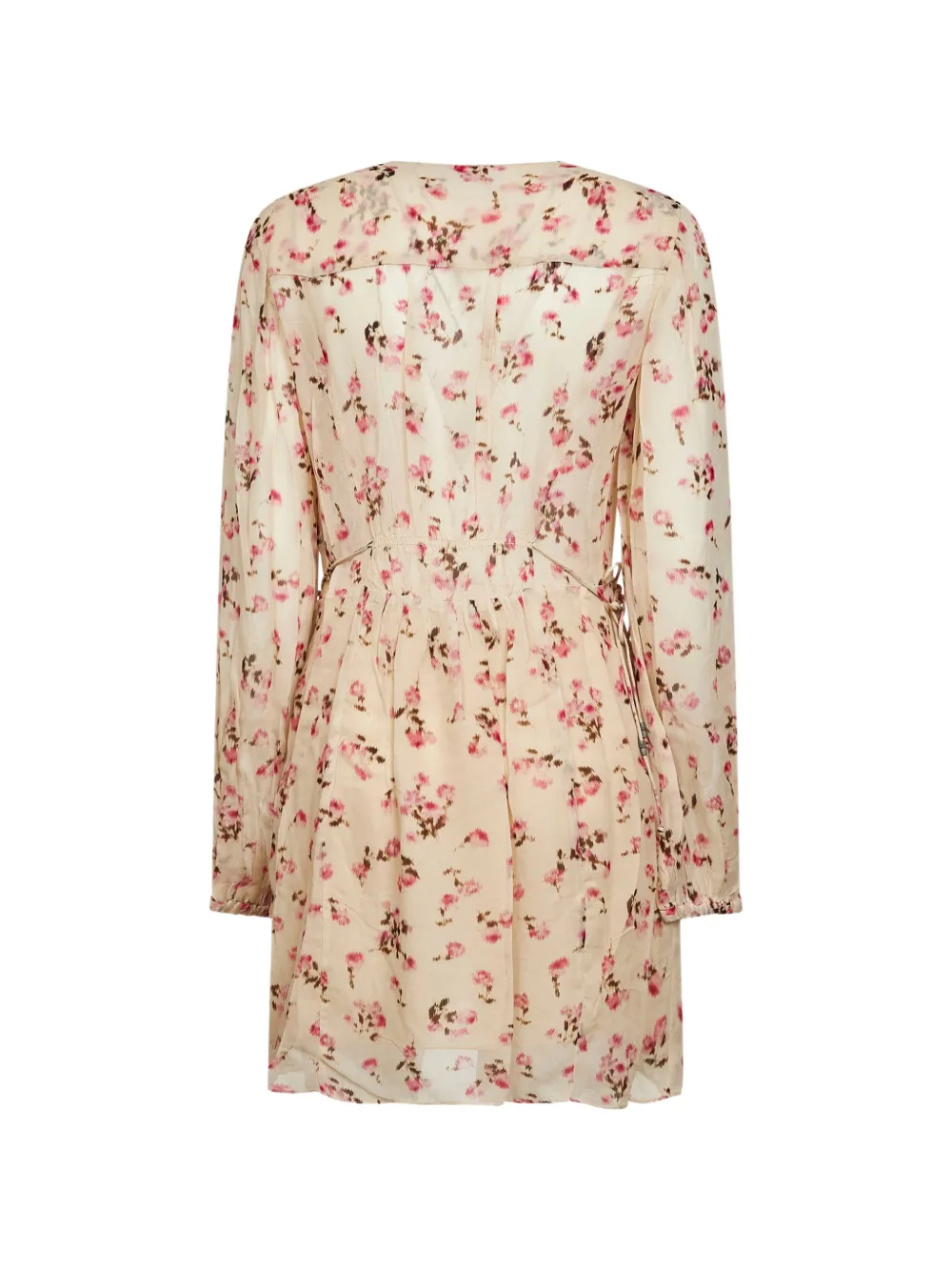 MARANT &Eacute;TOILE button floral smocked dress - Beige