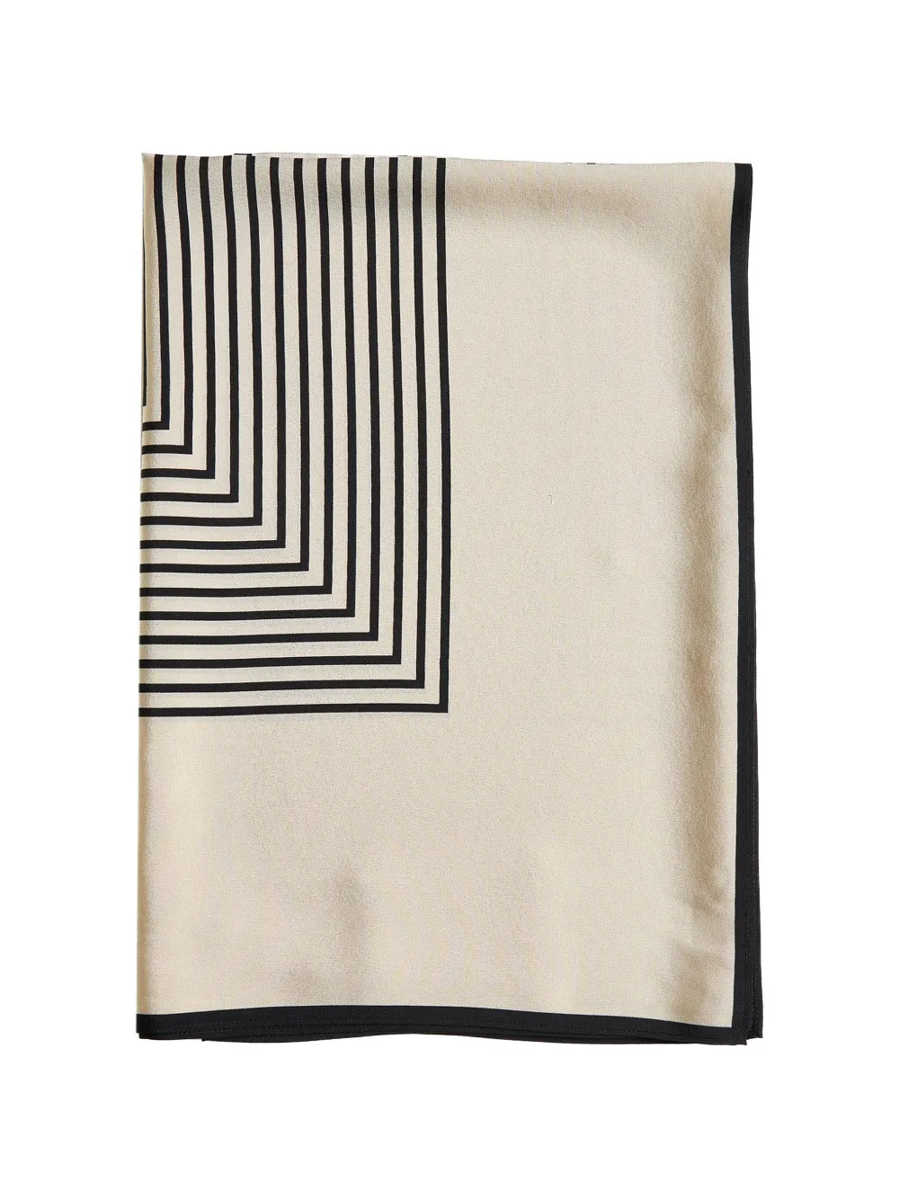 TOTEME striped geometric silk scarf - Toni neutri